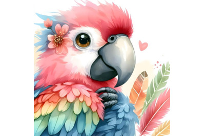 Cute Friendly Macaw Parrot