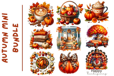 Fall Digital Download Pack: Pumpkin Patch, Thanksgiving Clipart