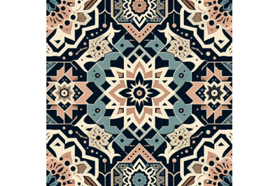 Abstract moroccan geometric seamless pattern on d