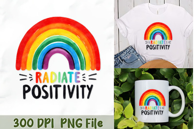 Radiate Positivity Rainbow Art
