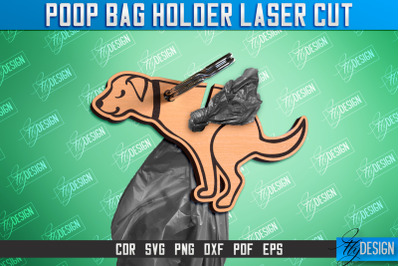 Poop Bag Holder | Dog Walking Accessories | Silhouette Dog | CNC File