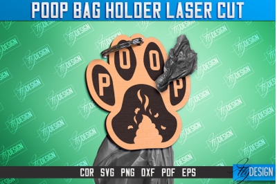 Poop Bag Holder | Dog Walking Accessories | Silhouette Dog | CNC File