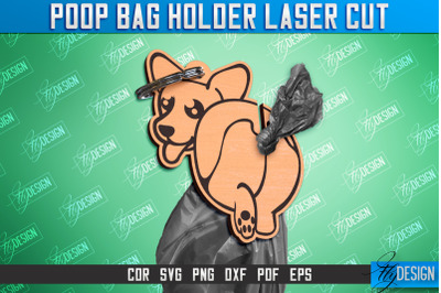 Poop Bag Holder | Dog Walking Accessories | Silhouette Dog | CNC File