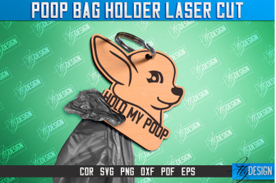 Poop Bag Holder | Dog Walking Accessories | Silhouette Dog | CNC File