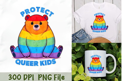 Protect Queer Kids Bear Art
