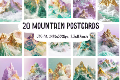 20 Mountains postcards posters\cards