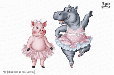 Watercolor Animal Character PNG