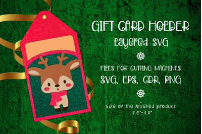 Christmas Deer | Gift Card Holder | Paper Craft Template