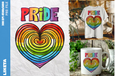 Colorful Pride Heart Design