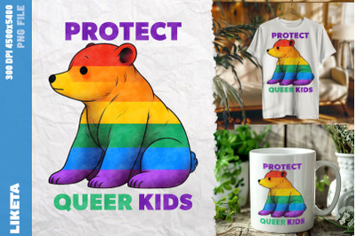 Protect Queer Kids Bear Art