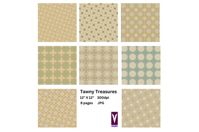 Tawny Treasures Digital Paper Pack
