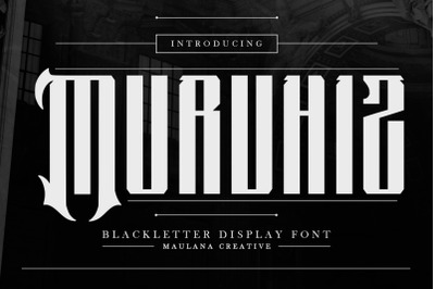 Murvhiz Blackletter Display Font