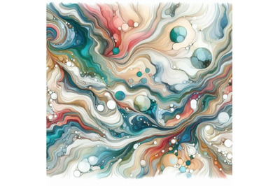 Water color marble painting