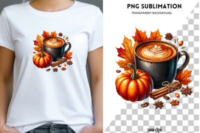 Cozy Autumn PNG Digital Download, Fall Coffee Mug Sublimation Design f