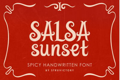 Salsa Sunset Handwritten Spicy Font