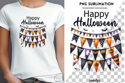 Halloween Flag &amp; Bunting Banner PNG Digital Download for Crafting, Tra