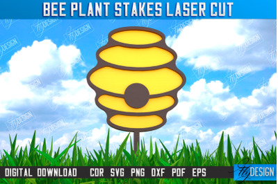 Honey Bee Garden Stake | Plant Stakes | Plant Marker | Lawn Stake |CNC