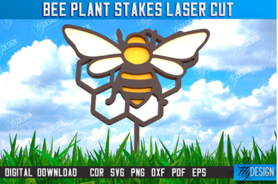 Honey Bee Garden Stake | Plant Stakes | Plant Marker | Lawn Stake |CNC