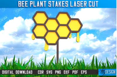 Honey Bee Garden Stake | Plant Stakes | Plant Marker | Lawn Stake |CNC