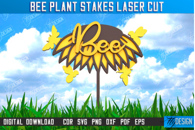 Honey Bee Garden Stake | Plant Stakes | Plant Marker | Lawn Stake |CNC