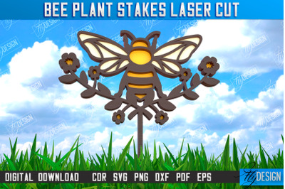 Honey Bee Garden Stake | Plant Stakes | Plant Marker | Lawn Stake |CNC