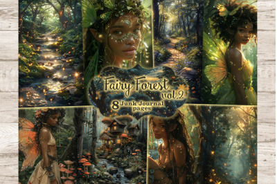 Fairy Junk Journal Paper | Forest Collage Sheet