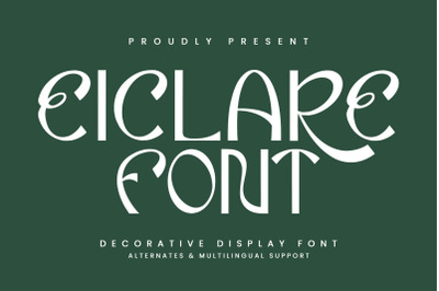 Eiclare Decorative Display Font