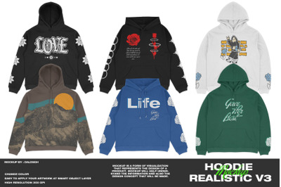 Hoodie Realistic V3 - Mockup