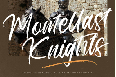 Montellast Knights - Modern Handbrush Font