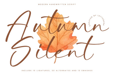 Autumn Silent - Modern Handwritten Script