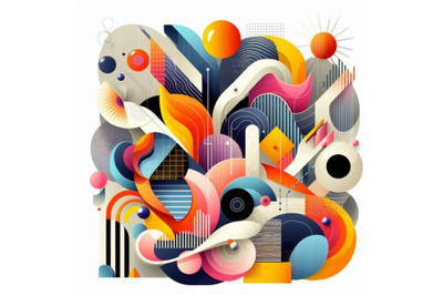 Abstract shapes&2C; elements vector illustration. Cool colorful abst