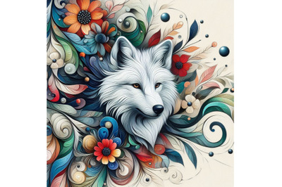 Beautiful decorative wolf