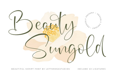 Beauty Sungold - Beautiful Script Font