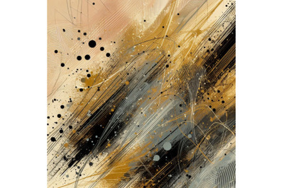 Abstract grunge texture. Golden and black stroke texture