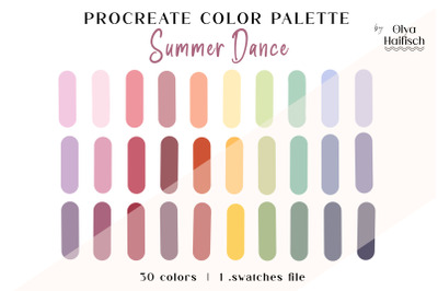 Cute Procreate Color Palette. Fairy Color Swatches