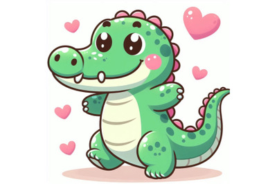 Cartoon crocodile