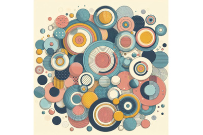 Colorful circles seamless pattern