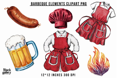 Barbeque Clipart, Barbeque Elements PNG