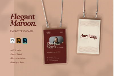 Elegant Maroon - ID Card