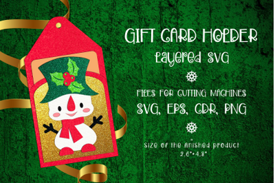 Christmas Snowman | Gift Card Holder | Paper Craft Template