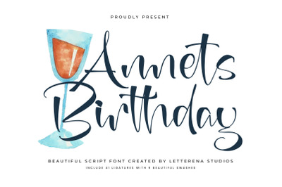 Annets Birthday - Beautiful Script Font