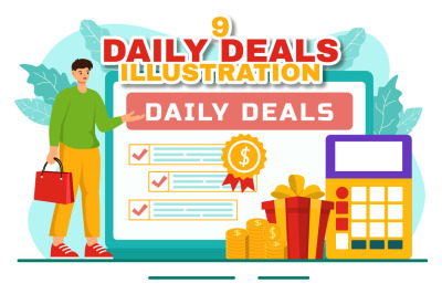 9 Daily Deals of The Day Illustration