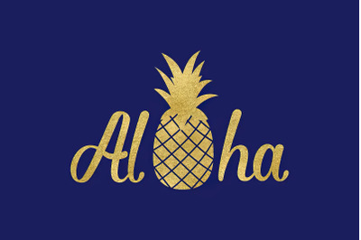 Aloha Pineapple Svg Clipart