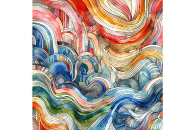 Watercolor striped abstract background