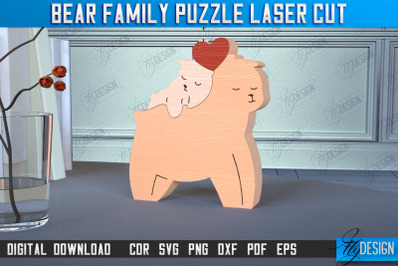 Bear Family Puzzle | Bear Puzzle Template | Eco-Friendly Gift