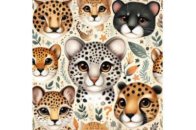 Cool trendy african animals seamless pattern.