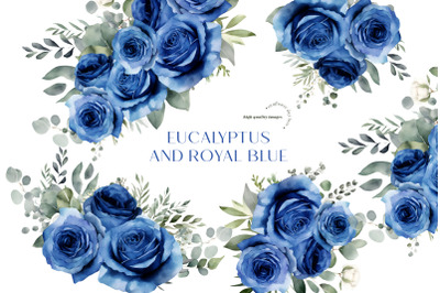 Royal Blue Flowers Clipart&2C; Blue Flowers Bouquets