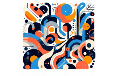 Abstract shapes&2C; elements vector illustration. Cool colorful abst