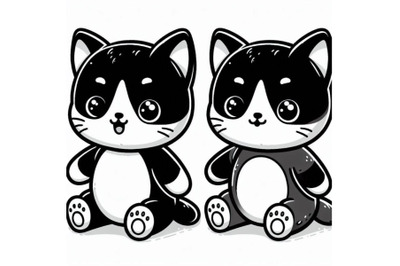 Cute baby cats cartoon hand drawn style,for printing,card, t shi