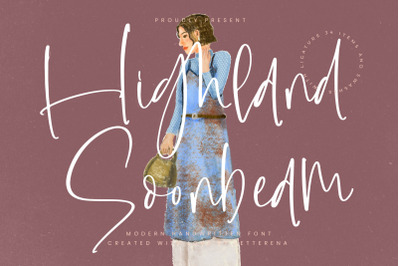 Highland Soonbeam - Modern Handwritten Font